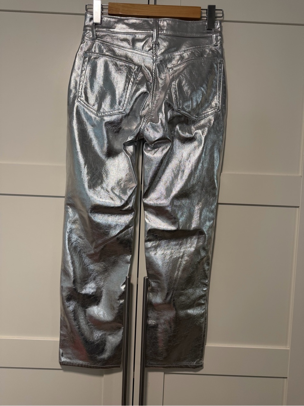 Gap Metallic Silver Straight-Leg Pants *Concert* pants! - Picture 6 of 11